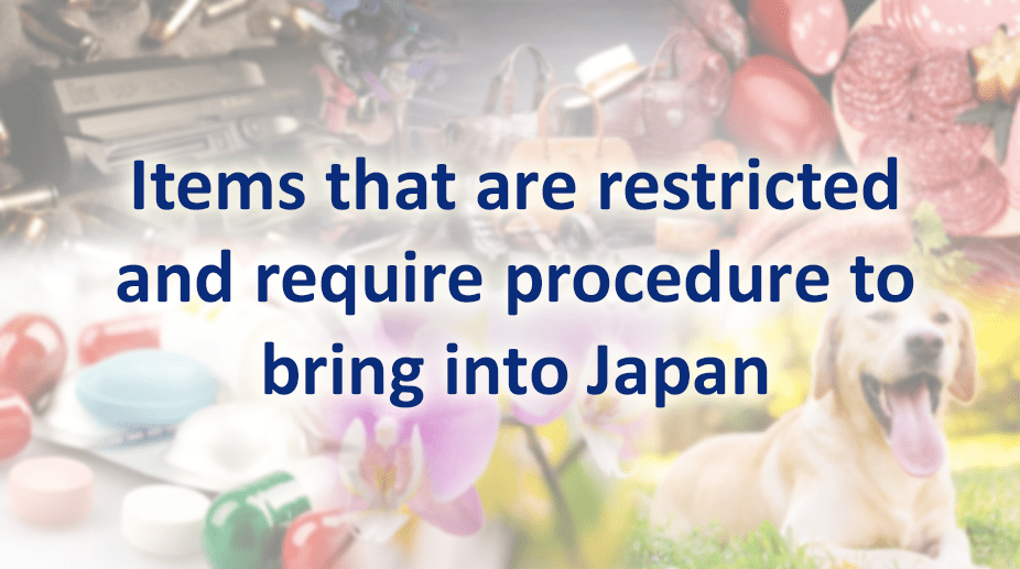 Artículos restringidos que requieren un procedimiento para su entrada en Japón